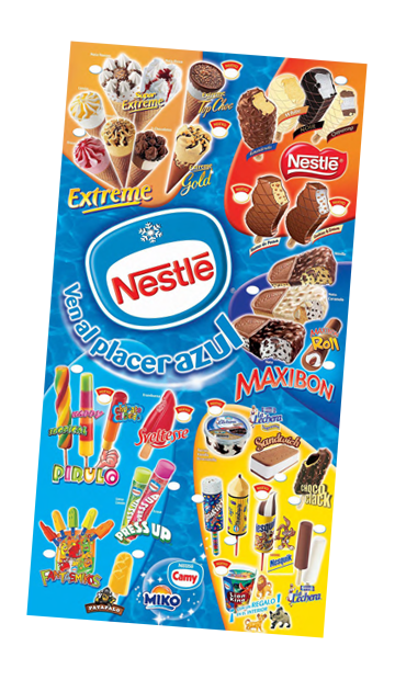Cartelería Helados Nestlé